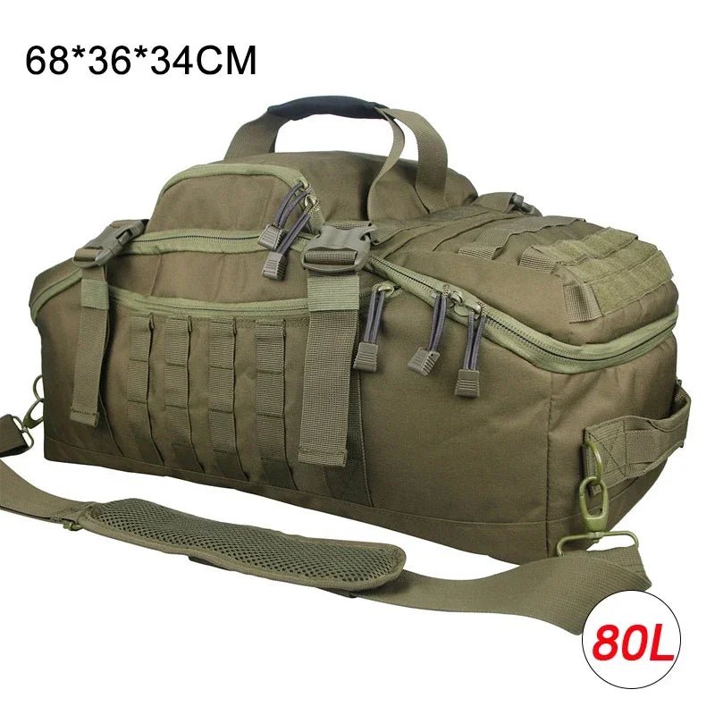 40L 60L 80L Molle Tactical Backpack Large Duffle Bags for Camping Hunting Fishing