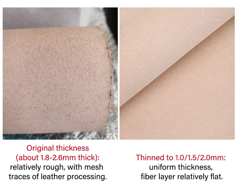 WUTA Full Grain Drum Dyed Vegetable Tanned Cowhide Skin Pre-cut Vachetta Leather Genuine Leather