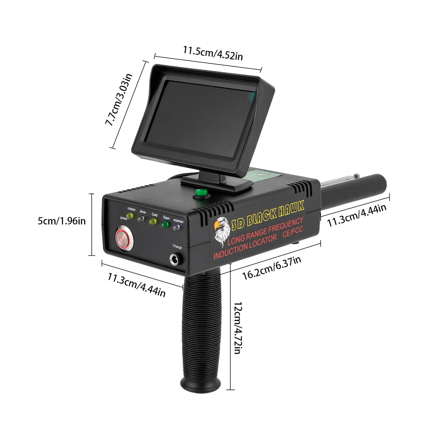 Metal Detector Gold Finder Underground Metal Scanner with High Definition Screen/AC100‑240V