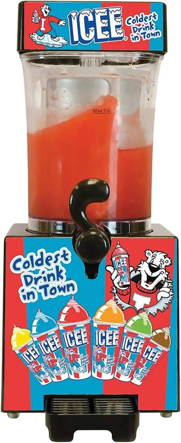 Genuine ICEE Brand Counter-Top Sized ICEE Slushie Maker - Spins Your Pre-Chilled Ingredients & Ice