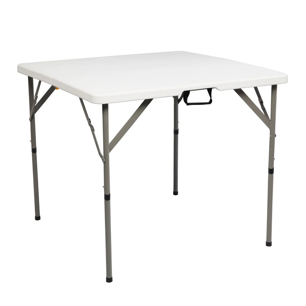 34 inch blow molded foldable square table portable square table, suitable for gardens and camping