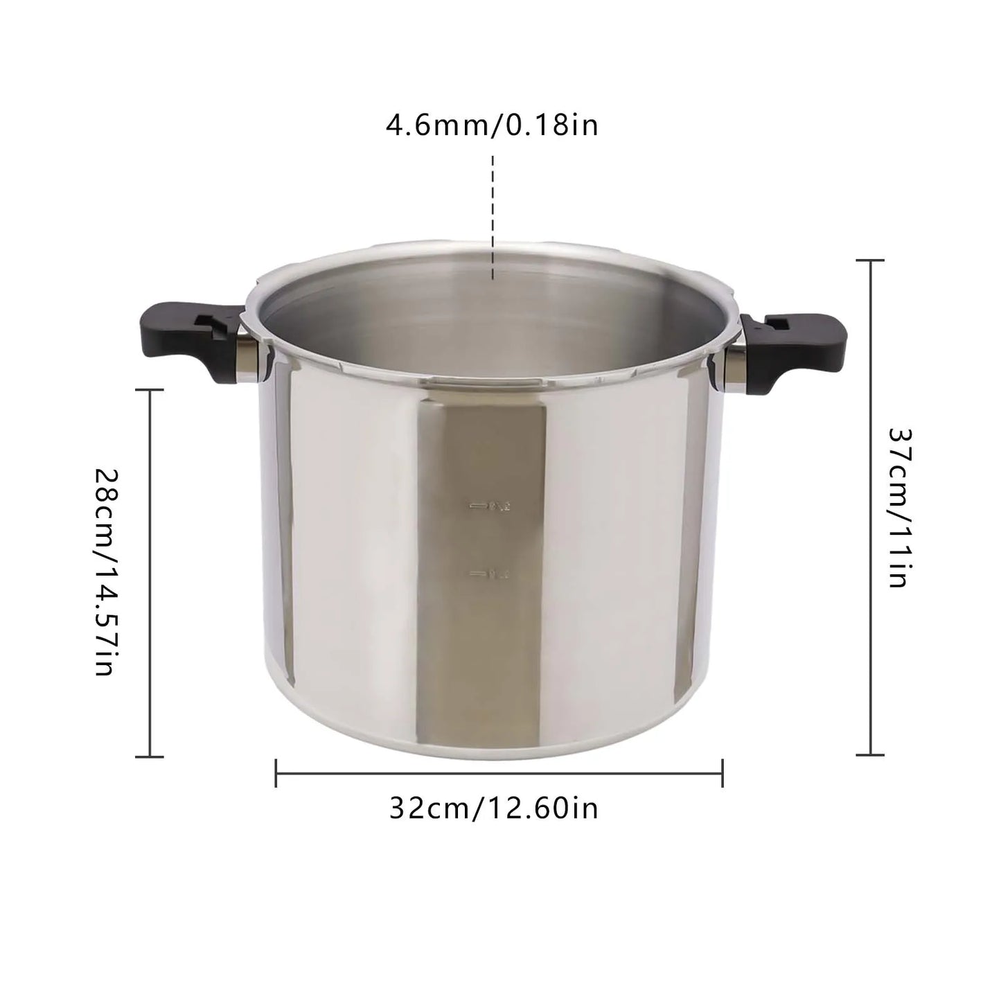 23 Quart Pressure Canner and Cooker with Pressure Gauge 13PSI 90KPA Explosion Proof Safety Valve