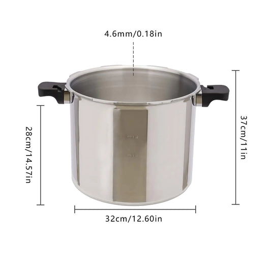 23 Quart Pressure Canner and Cooker with Pressure Gauge 13PSI 90KPA Explosion Proof Safety Valve