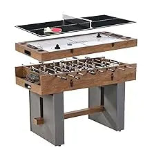 3-in-1 Combination Game Table 54”, Foosball, Air-Powered Hockey and Table Tennis