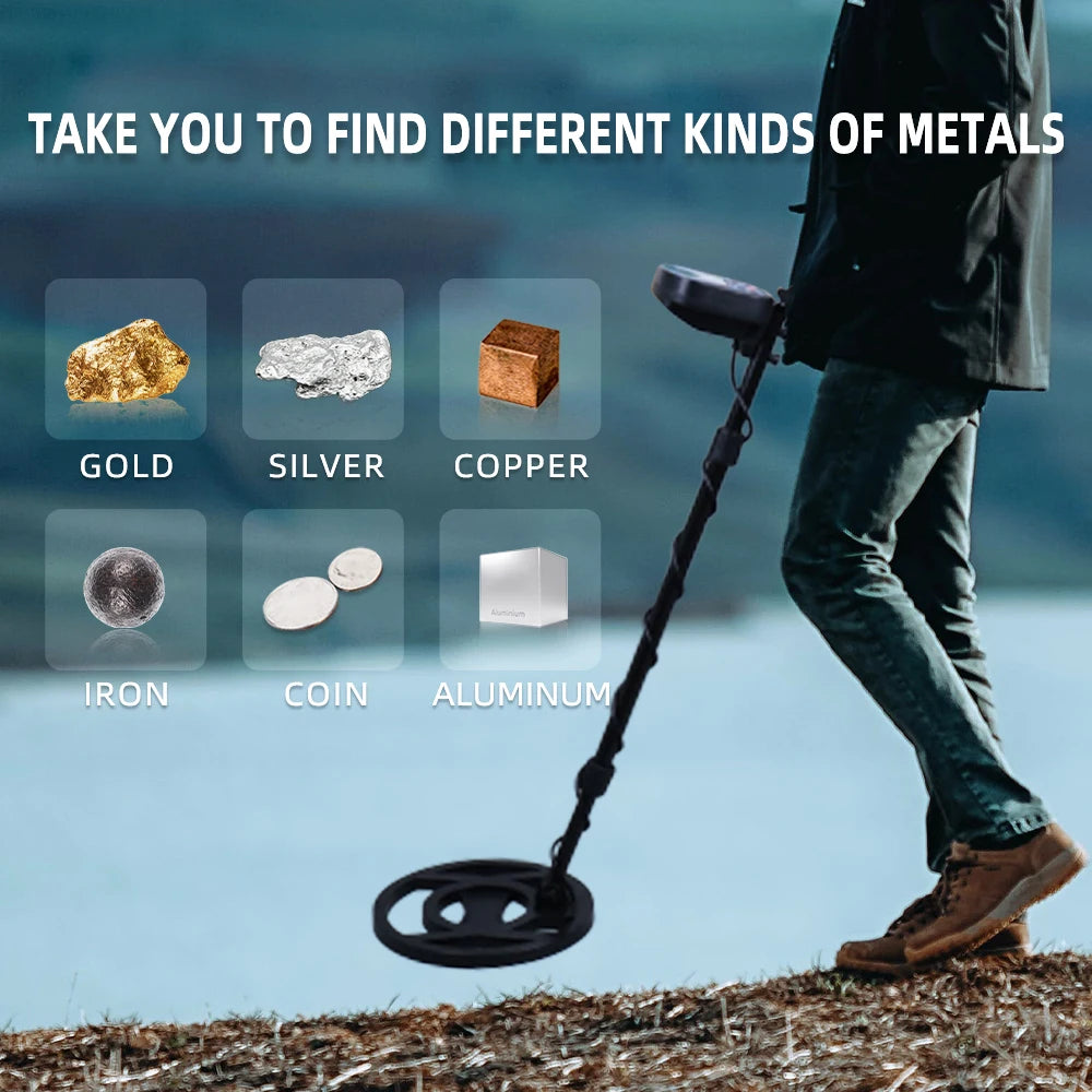 Professional high-sensitivity metal detector, underground treasure gold metal detector with LCD