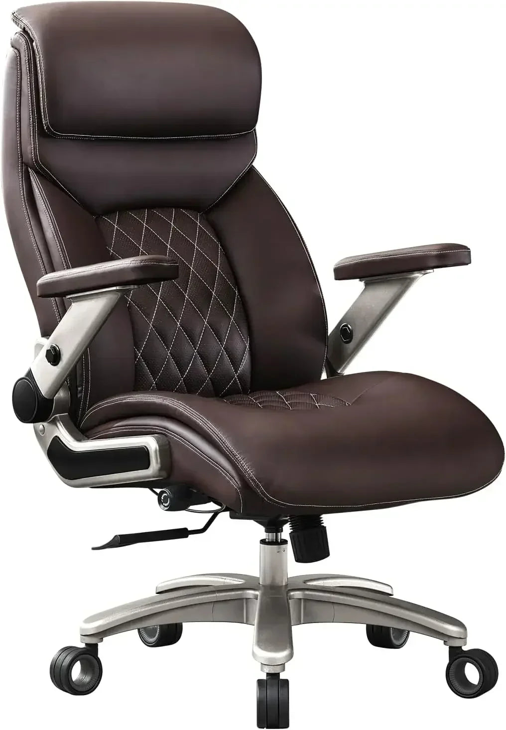 Big and Tall Office Chair, Executive , Adjustable Lumbar Support 3'' Double Space Wheel, Heavy Duty