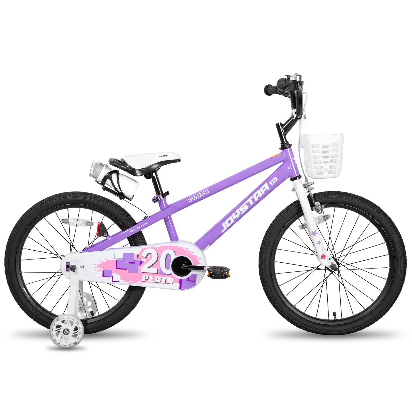 JOYSTAR 12 14 16 18 20 Inch Kids Bike with Light Up Training Wheels, Kids' Bicycle Age 3-12 Years