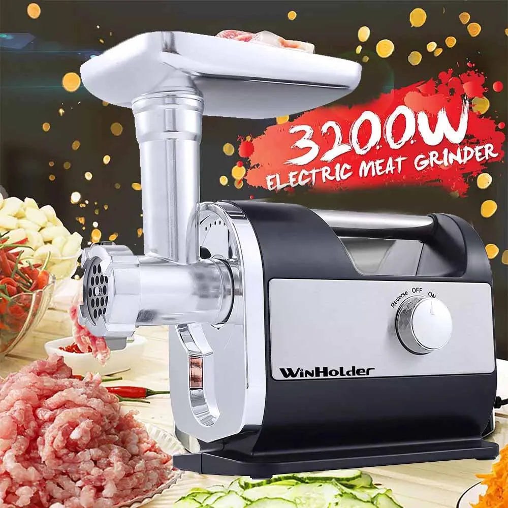 Heavy Duty 3200Watts Large Kitchen Stainless Steel Multi-function Electric Meat Grinder