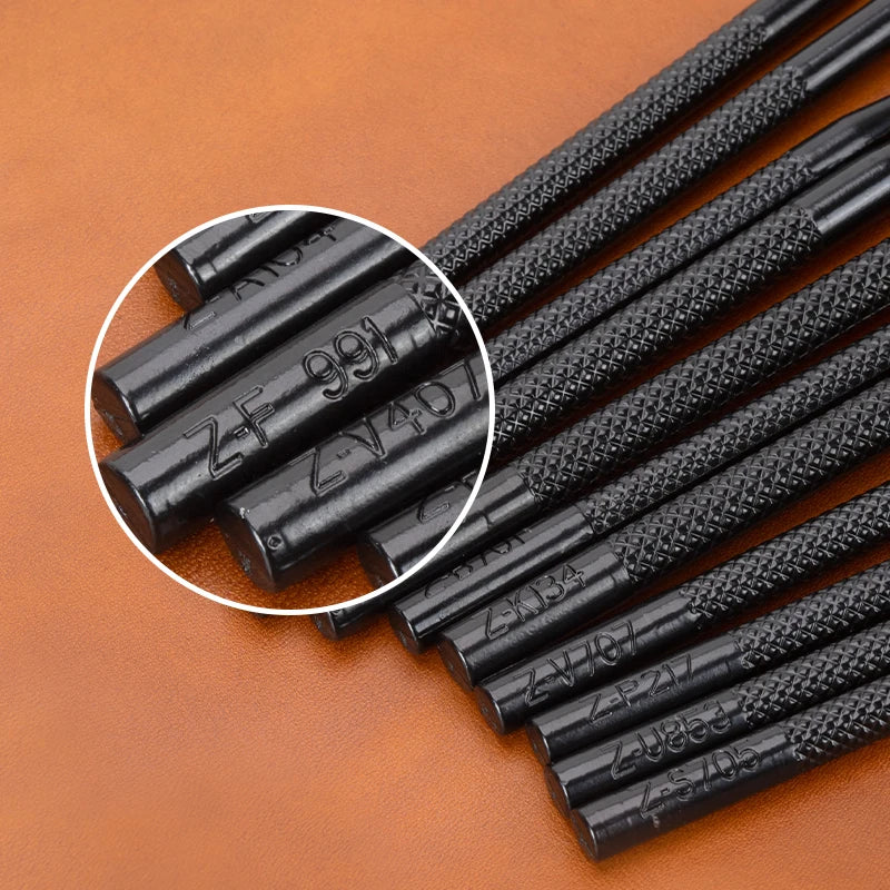 WUTA Leather Stamping Tools Skin Stamps Kit Carving 20Pcs Patterns Craft Embossing Punch Set