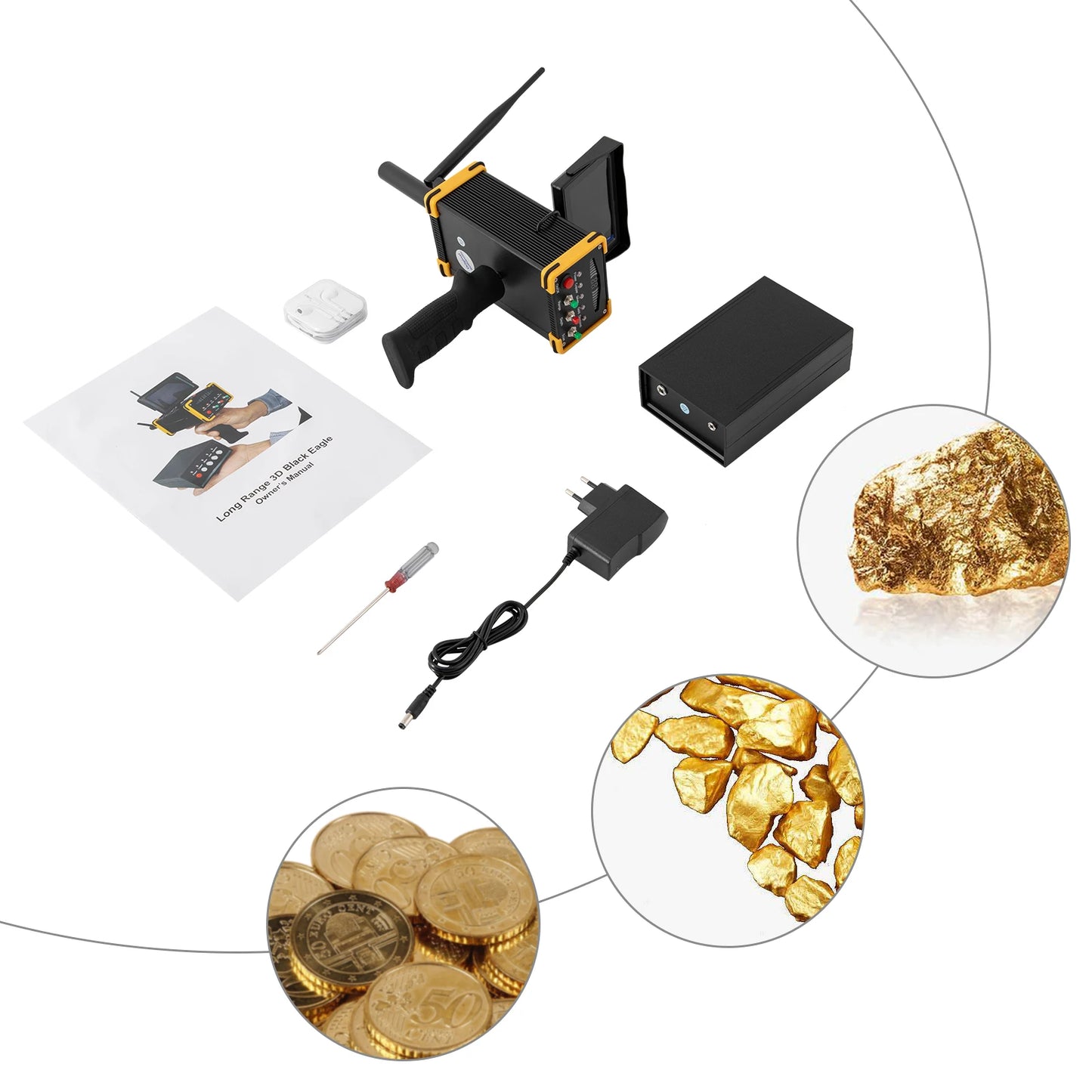 Metal Detector Gold Finder Underground Metal Scanner with High Definition Screen/AC100‑240V