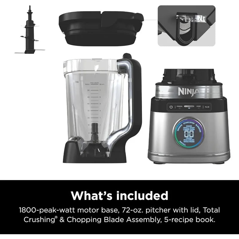 Ninja TB201 Detect Power Blender Pro, BlendSense Technology/1800 Peak Watts, 72 oz. Pitcher,Blender