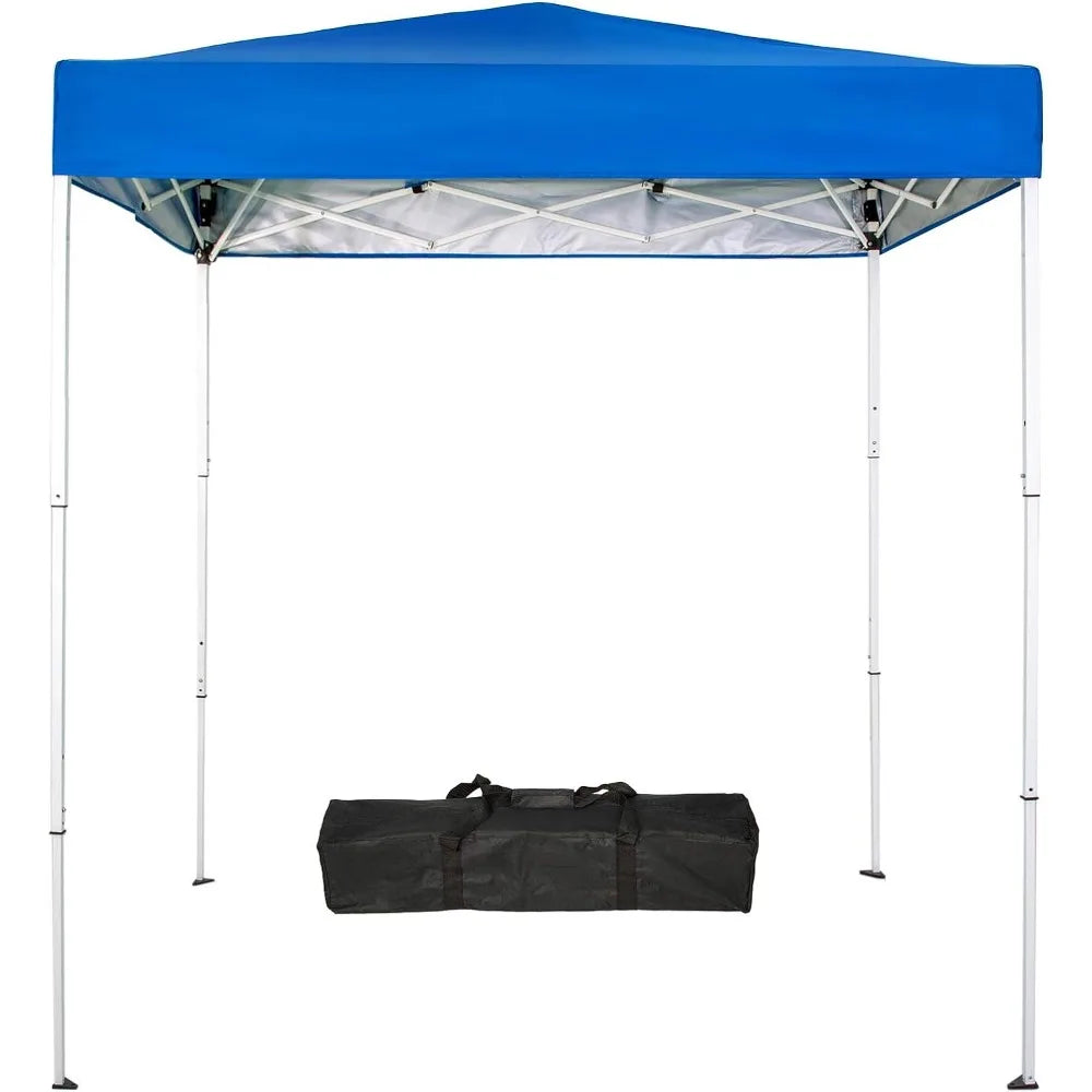 6x4 Ft Pop-Up Canopy Tent Outdoor Portable Instant Shelter Folding Canopy with Carry Bag(Royal Blue)