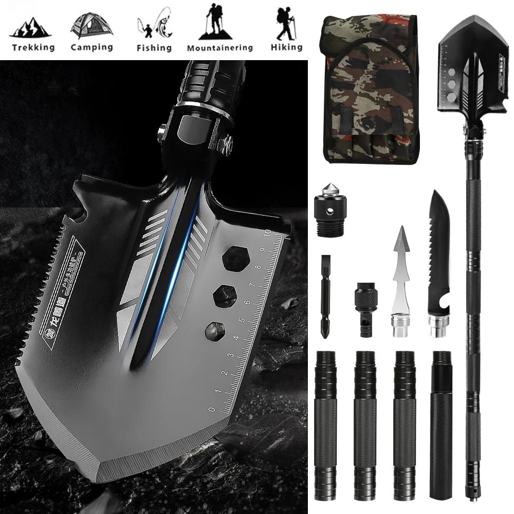 Multifunction Camping Shovel Survival Folding Shovels Military Tactical Shovel