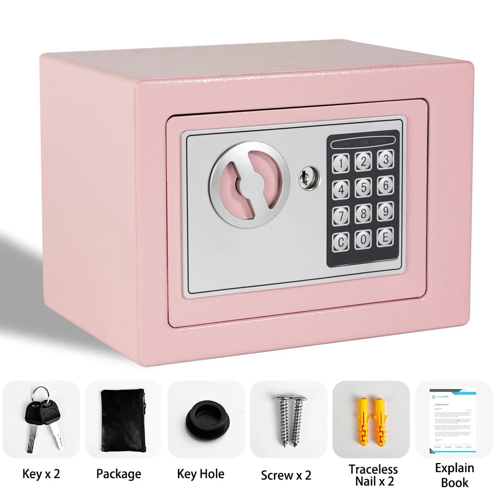 Ireproof Safes w/Fireproof Money Bag Sensor Light Digital Keypad Home Safe Adjustable Shelf/Safe