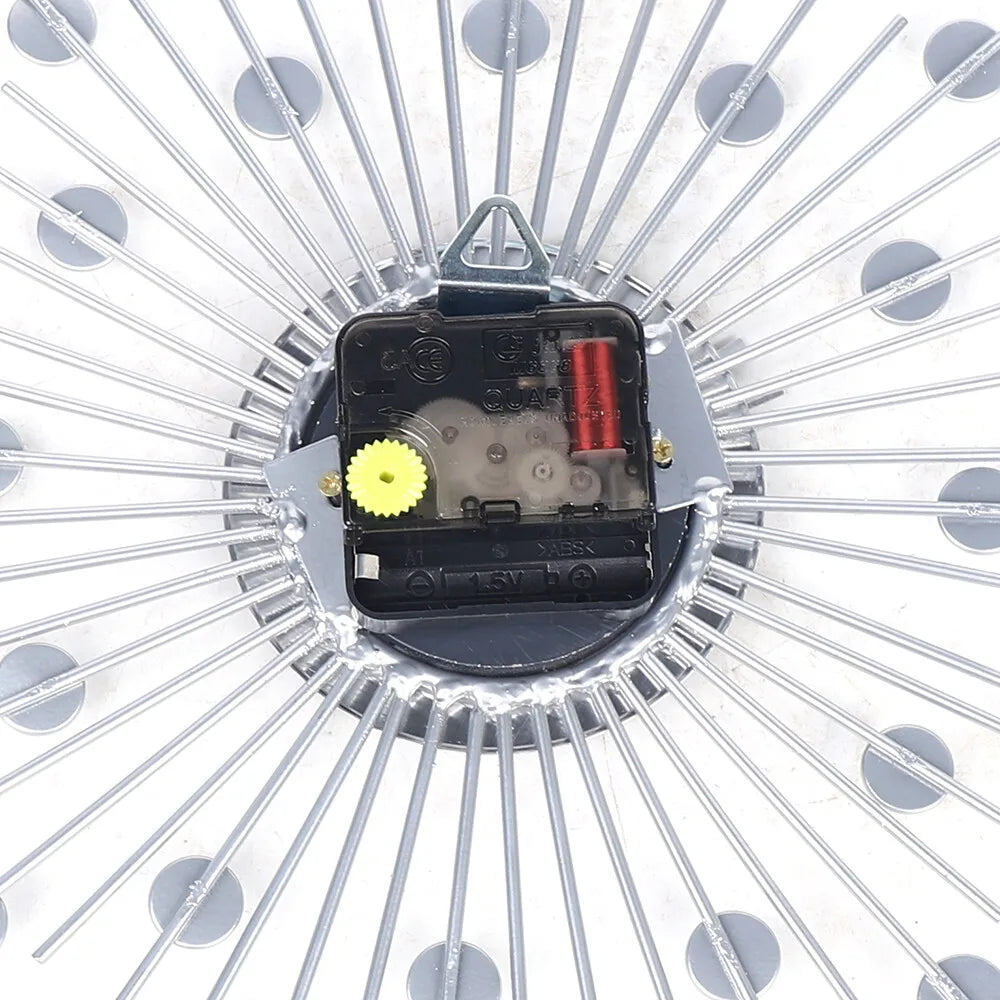 Modern Large Wall Clock 3D Metal Wall Watch Silent Home Living Room Luxury Decor