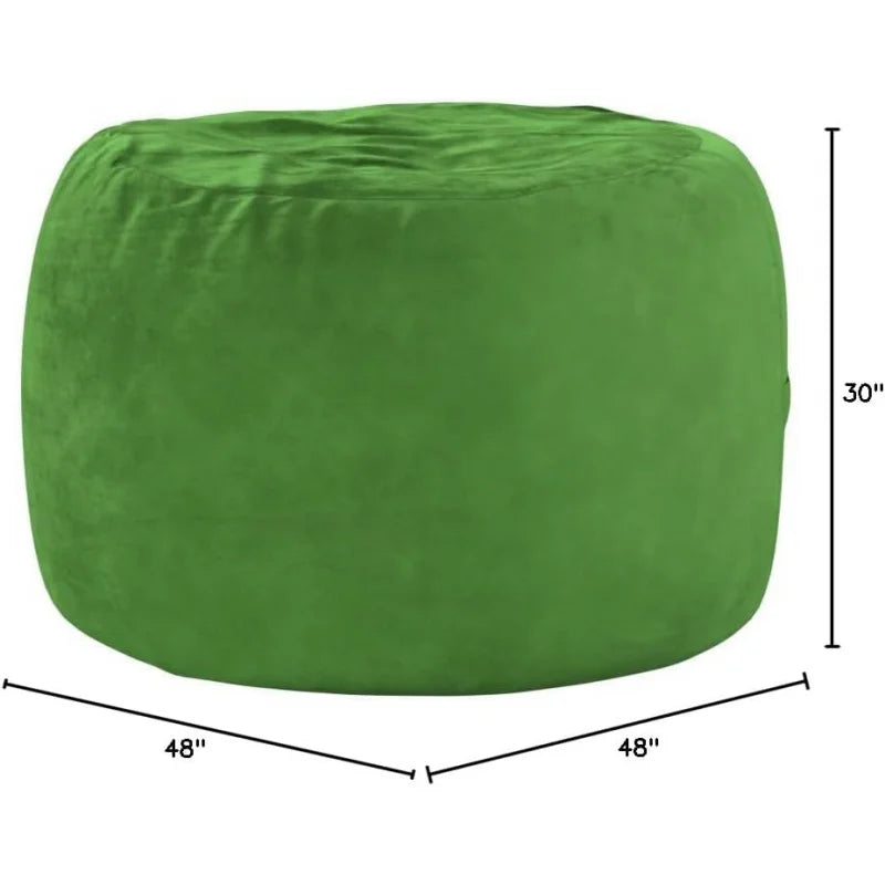 Foam Bean Bag Chair, 3-Feet, Lime Micro Suede