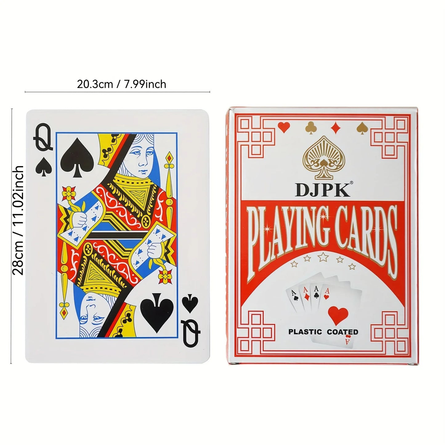 Jumbo Playing Cards , Oversized Full Deck of Playing Cards 8x11 Inches