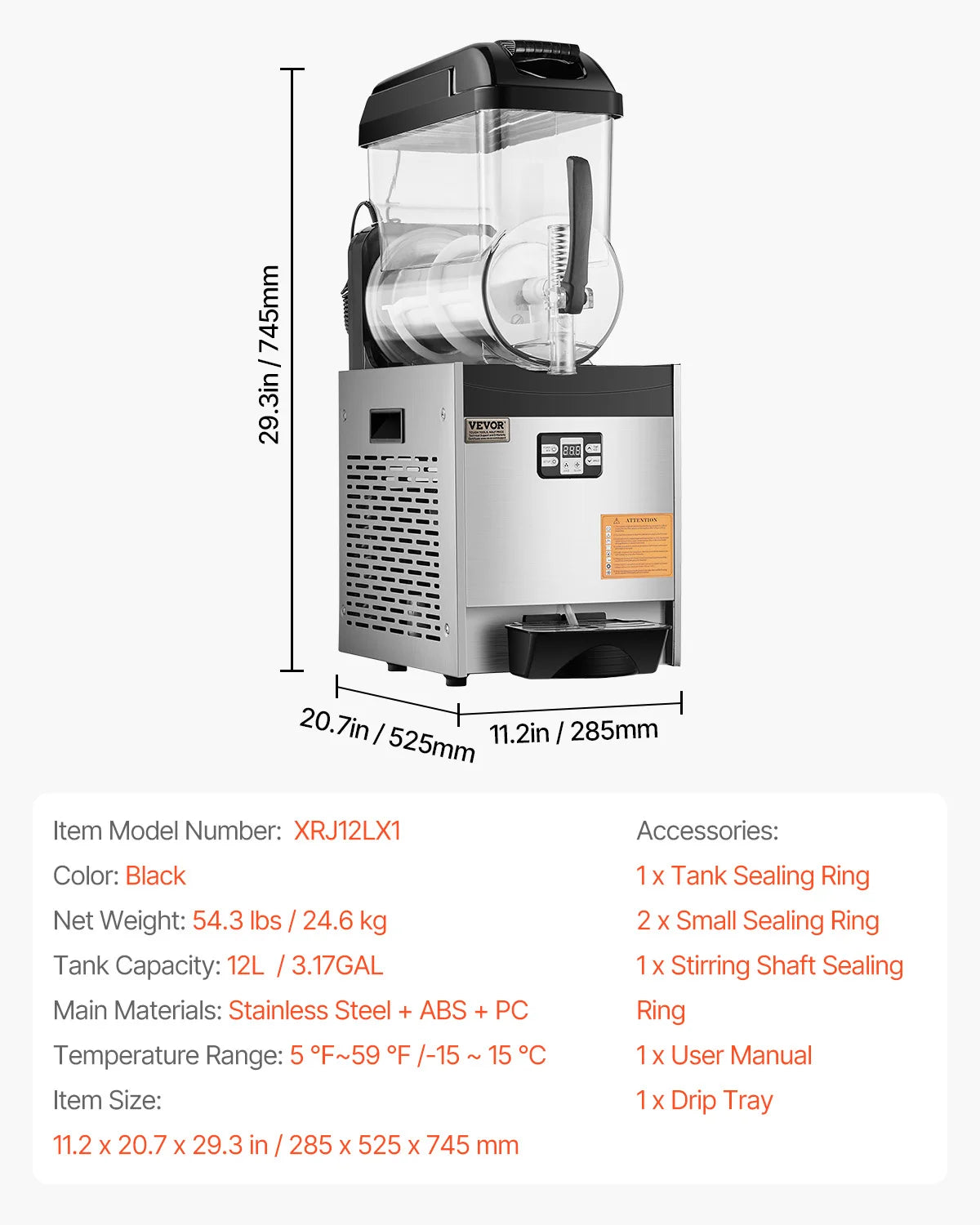 SucceBuy 3-36L Commercial Slushy Machine 1-3 Tanks Stainless Steel Margarita Smoothie Frozen Drink