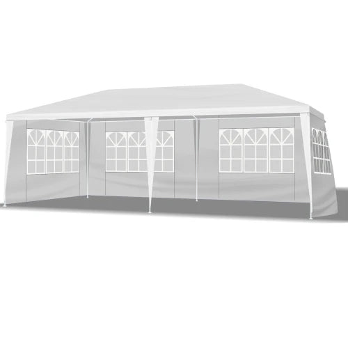 10 x 20 foot oversized activity tent with 6 flexible side panels, suitable for weddings/restaurants