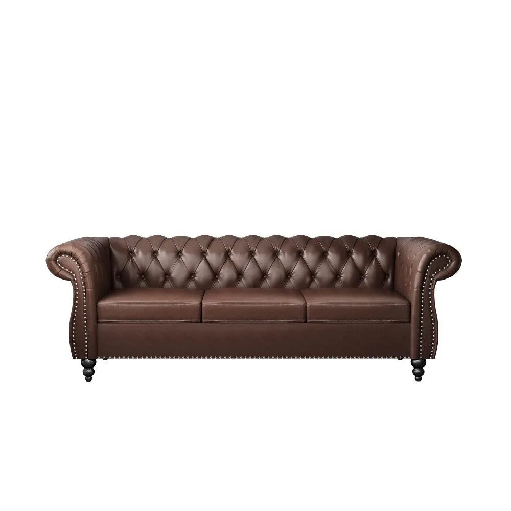 2024 New Large Sofa, Modern 3 Seater Couch Furniture, Sofa Classic Tufted Settee Sofa Tufted Back