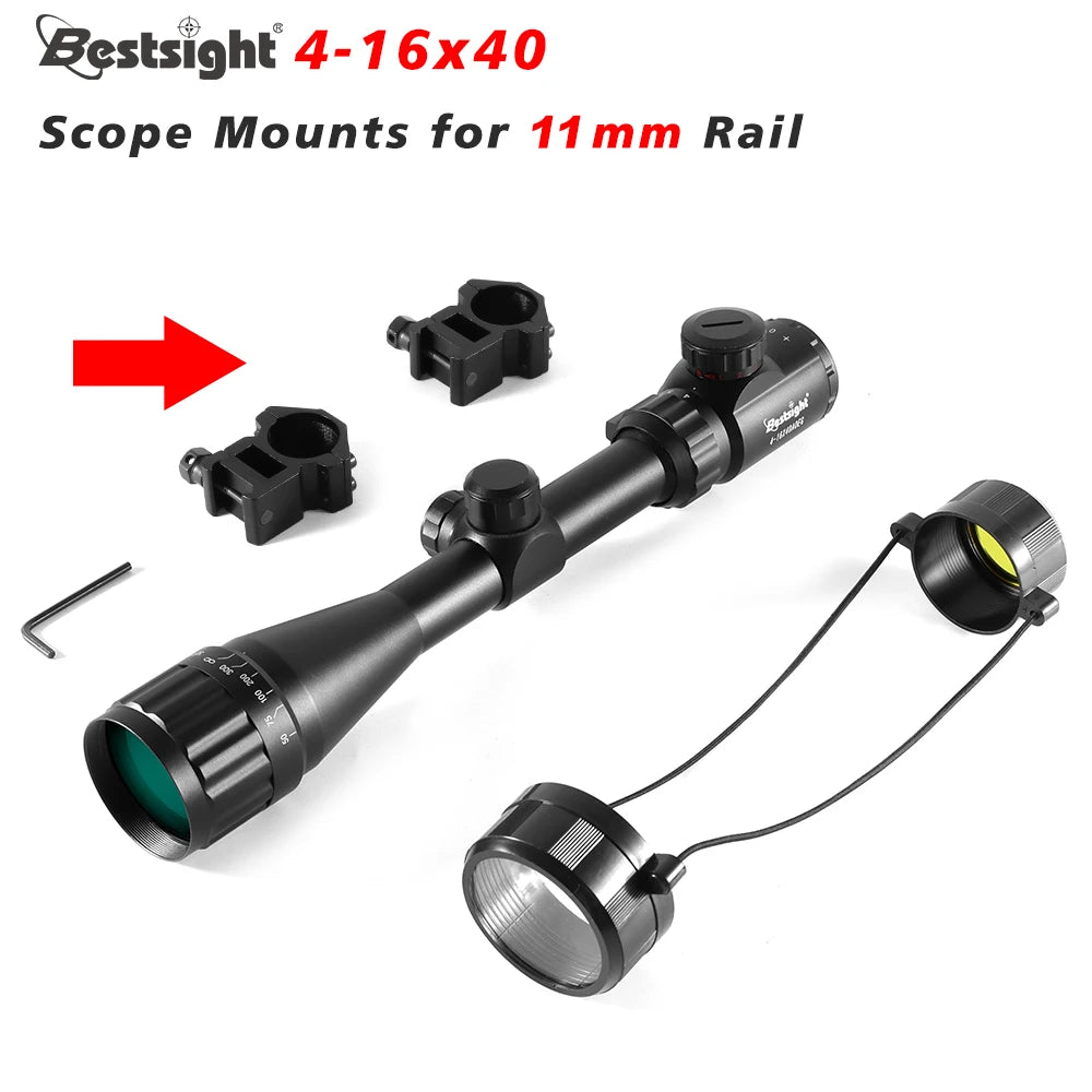 4-16X40 AOE Optics Hunting Riflescope Red&Green Dot Illuminated Sight Rifle Scope Sniper Gear Scope
