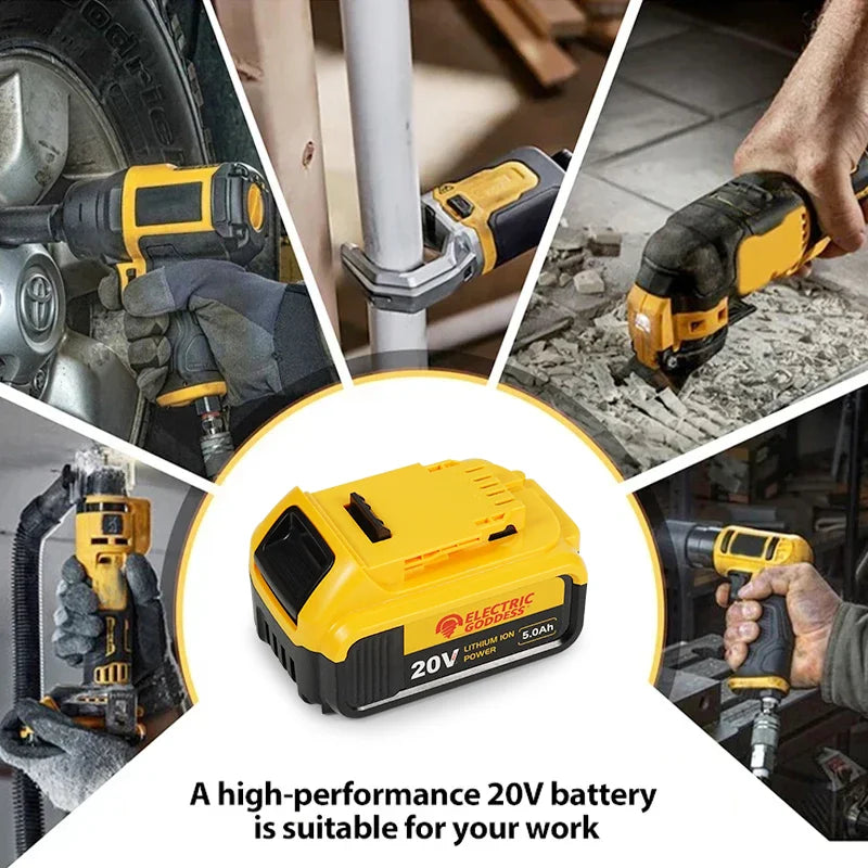 Lithium-ion Battery 20V 5Ah Battery Power Tools Lithium-ion Replacement Battery Dewalt 20V Battery