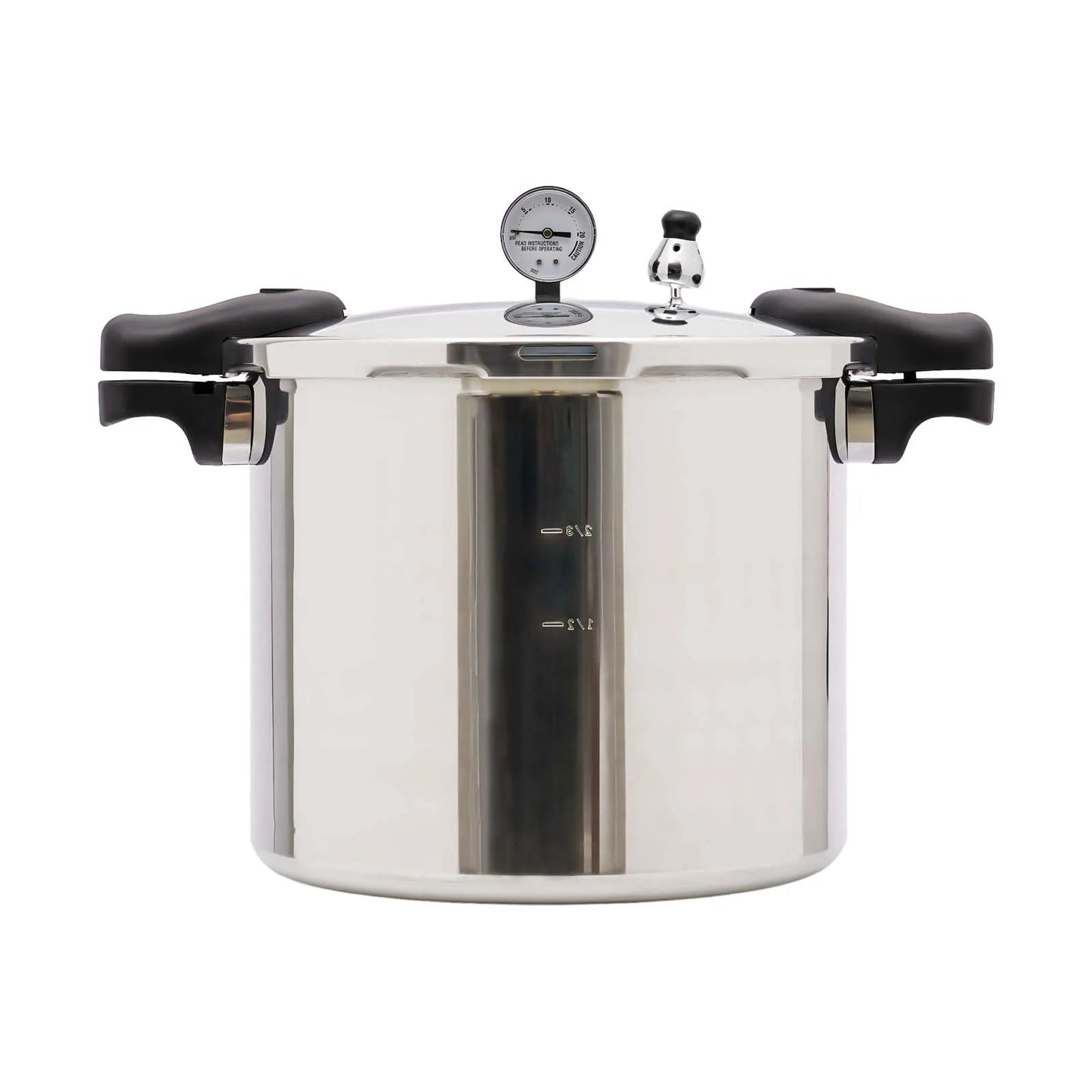 23 Quart Pressure Canner and Cooker with Pressure Gauge 13PSI 90KPA Explosion Proof Safety Valve