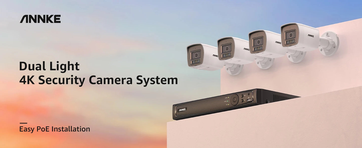 ANNKE 4K Ultra HD POE Video Surveillance System 8CH H.265+ NVR Recorder 4K Security Cameras