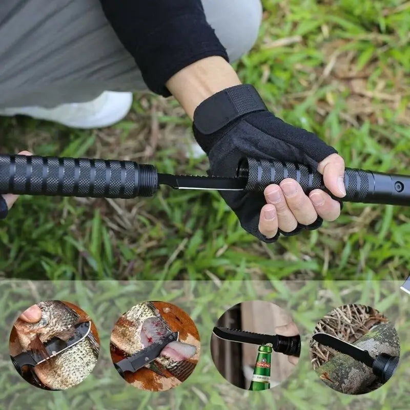 Survival Camping Axe Foldable Tactical Axe Multi Tool Kit Emergency Gear Tomahawk Wild Hatchet AX