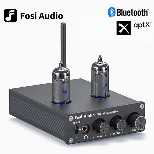 Fosi Audio T20 Bluetooth Vacuum Tube Amplifier AptX HD 50W TPA3116 Amplifier For Home Speakers