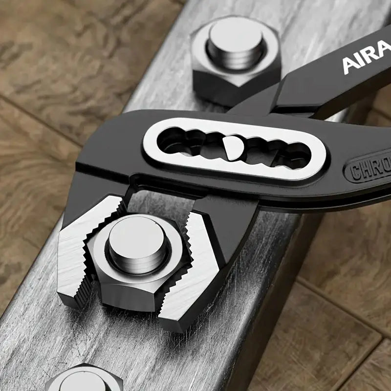 AIRAJ 8/10/12" Water Pump Pliers 3 Pack Large Jaw Heavy-Duty w/Quick-Release Lever & Non-Slip Handle