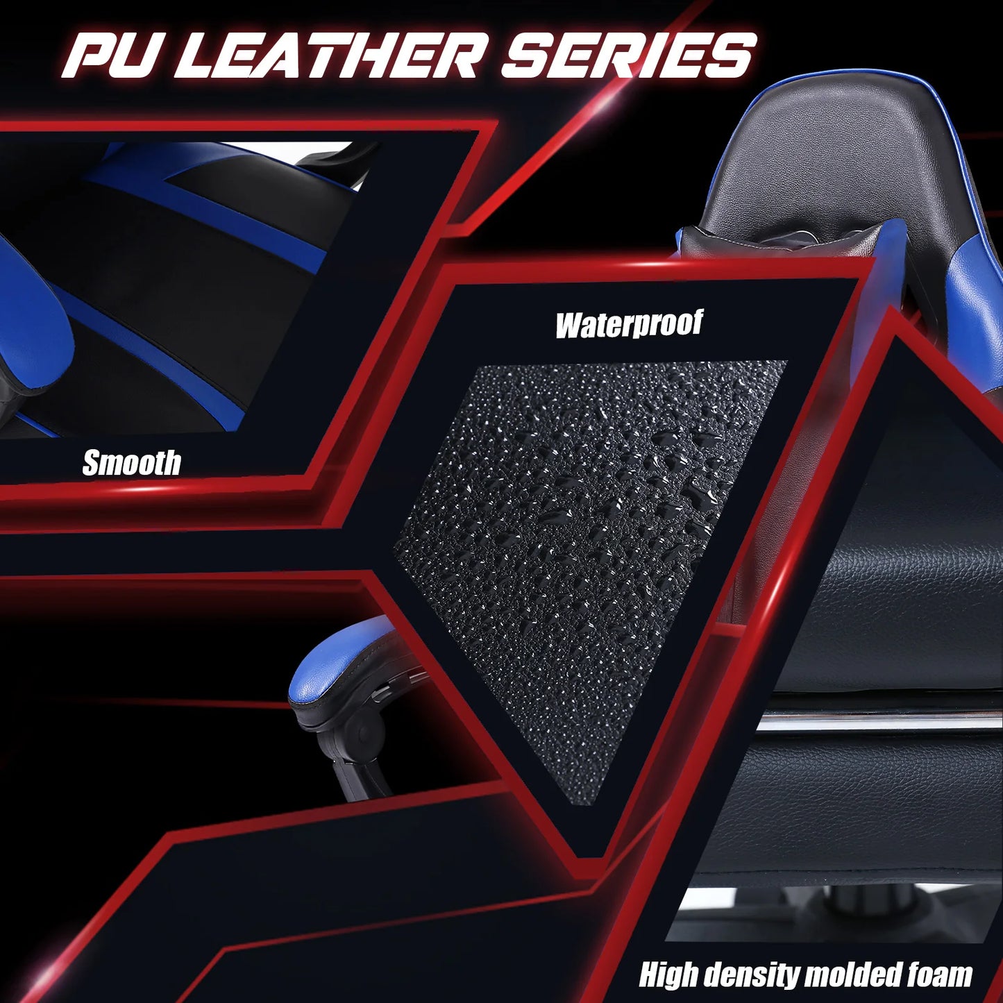 Ergonomic Gaming Chair Recliner, PU Leather Racing Game Chairs for Adults, Executive Office Chair