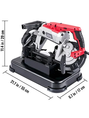 SucceBuy Portable BandSaw 5Inch Cutting Capacity Cordless Variable Speed 10Amp Motor Deep Cut