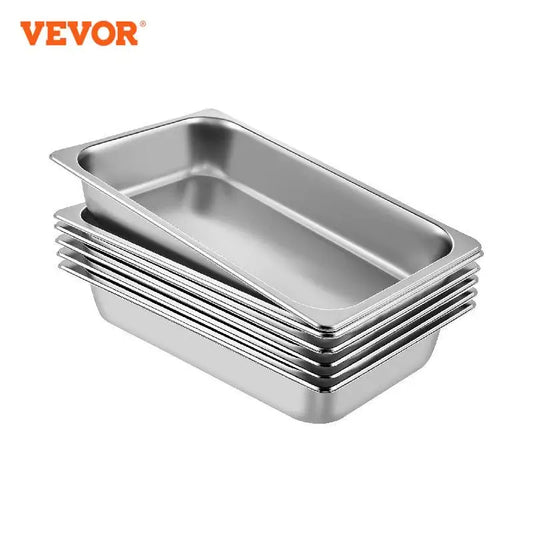 VEVOR Buffet Chafing Dishes 8.5L-20.5L Gastronorm Steam Table Pans Tray Stainless Steel Container