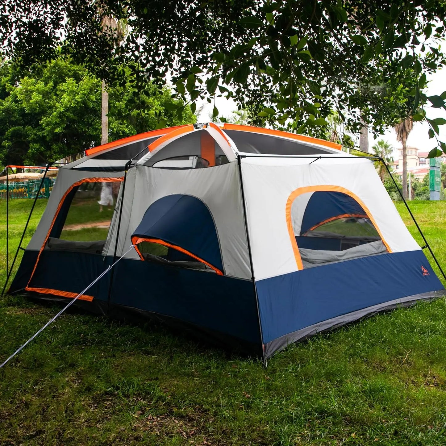 Extra Large Tent 12 Person(A) Family Cabin Tents 2 Rooms 3 Doors & 3 Windows/Waterproof Double Layer