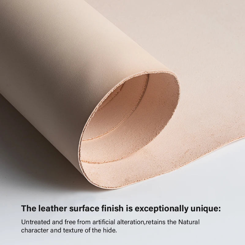 WUTA Full Grain Natural Vegetable Tanned Cowhide DIY Pre-cut Vachetta Leather Genuine Leather Craft