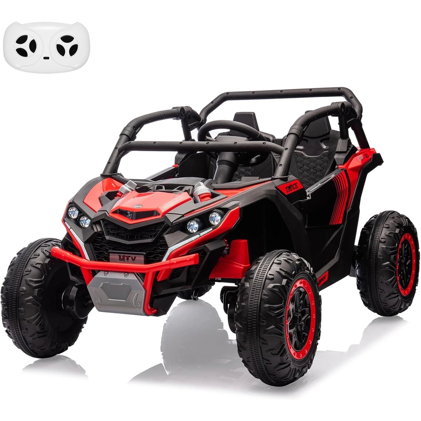 24V Ride On Car For Kids, 4WD Electric Vehicle With Remote Control, 2 Seater, LED Lights, 3 Speeds