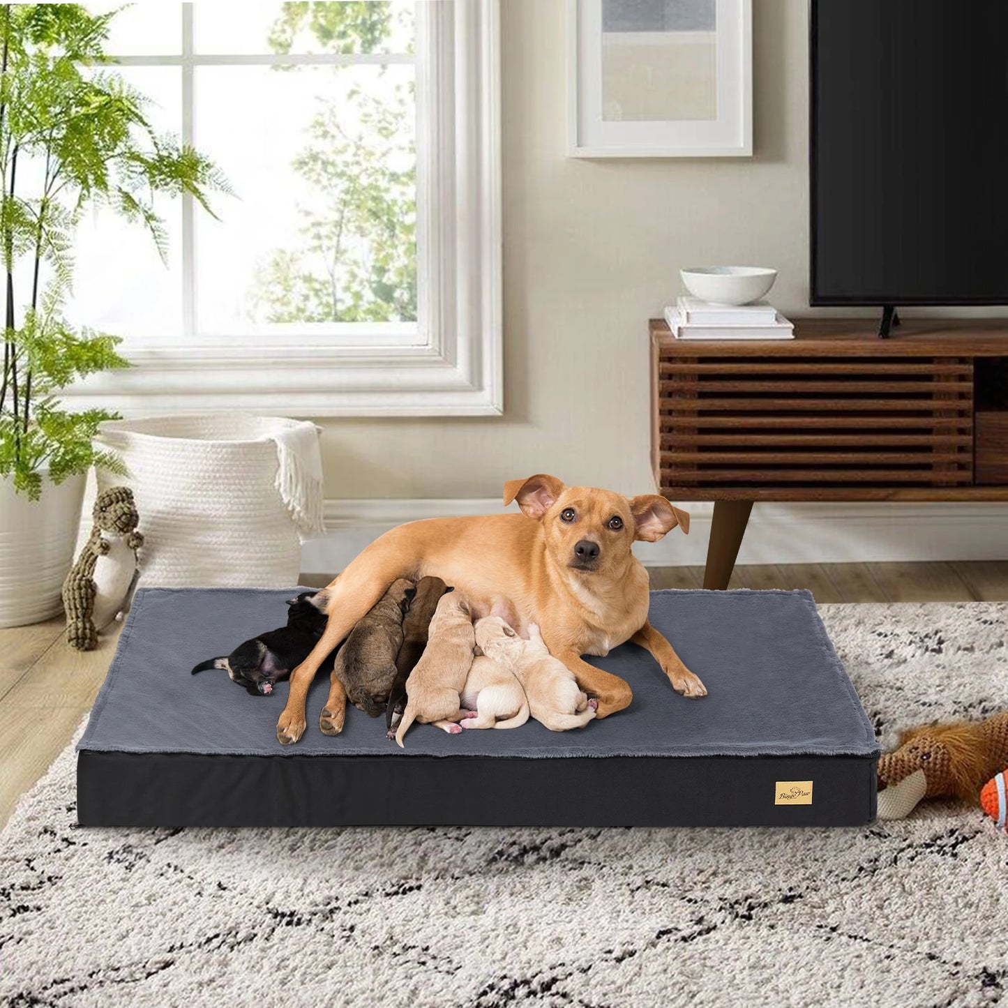 Washable Dog Bed for Large Pets Comfortable Orthopedic Dog Bed Sponge Foam Pet Bedding Dog Crate Bed