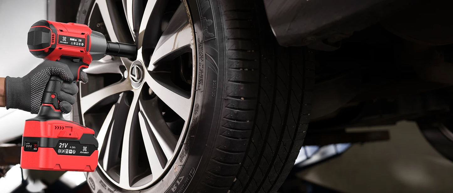 Avhrit Cordless Impact Wrench 1/2, High Torque 700Ft-lbs(950N.m)/2X 4000mAh Battery Fast Charger