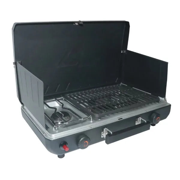 OZARK TRAIL Propane 2-in-1 Portable 2 Burner Grill Camp Stove