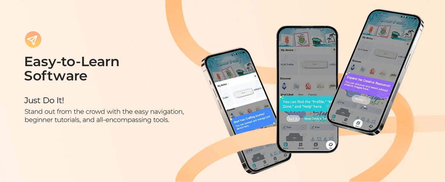 LOKLiK Vinyl Cutter Machine/Create Customized Cards Smart Cutting Machine w/iOS Android Windows Mac