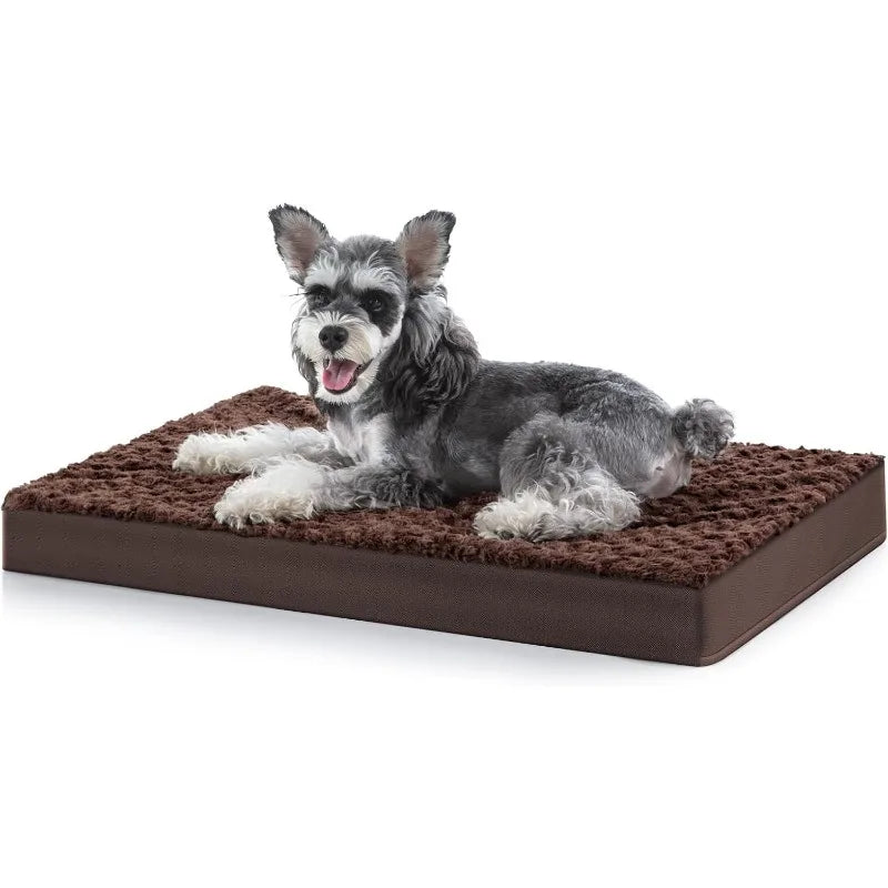 Orthopedic Bed for Extra Large Medium Dogs, Big Egg-Crate Foam Dog Bed w/ Removable Waterproof Cover