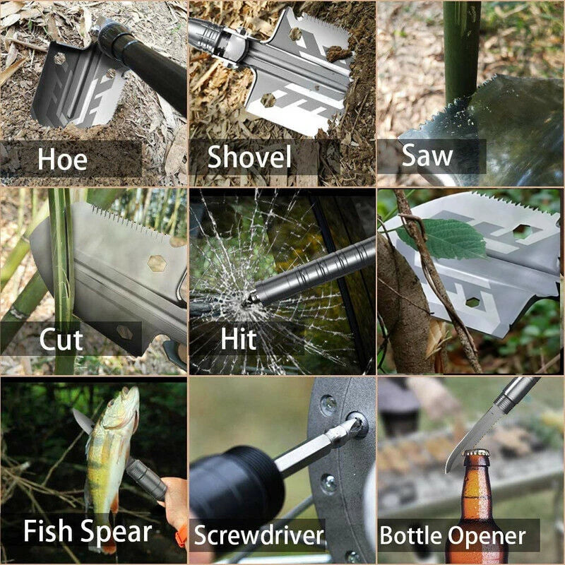 Outdoor Survival Shovel Portable Tactical Shovel Set Garden Multi-Tool Military Fold Up Shovel