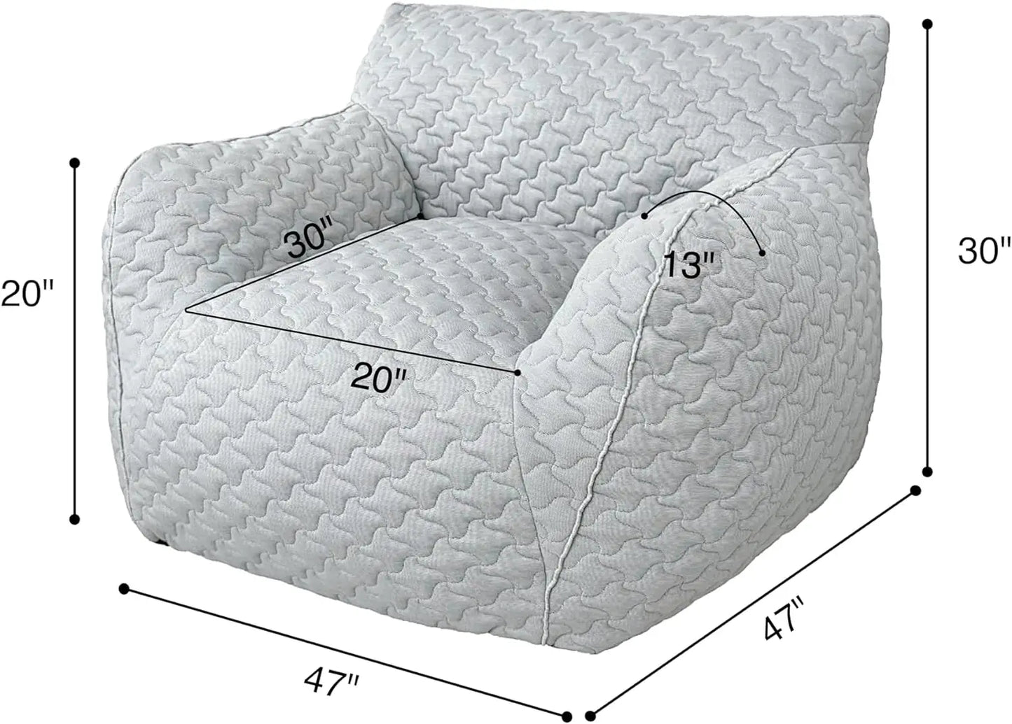 Giant Bean Bag Chair,Bean Bag Sofa Chair with Armrests