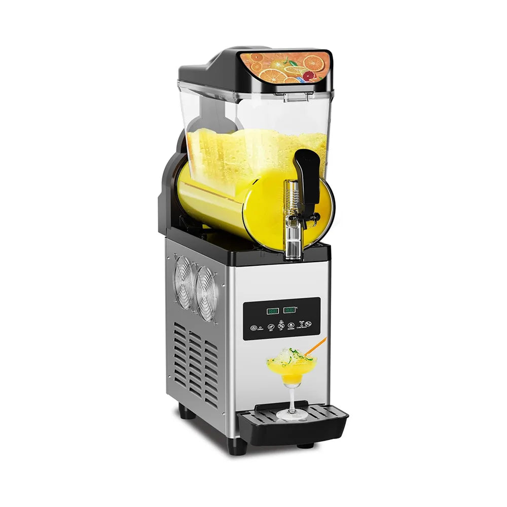 Commercial Slushy 15L/3.96 G Margarita Machine, 450W Stainless Steel Smoothie Maker, Self-Cleaning