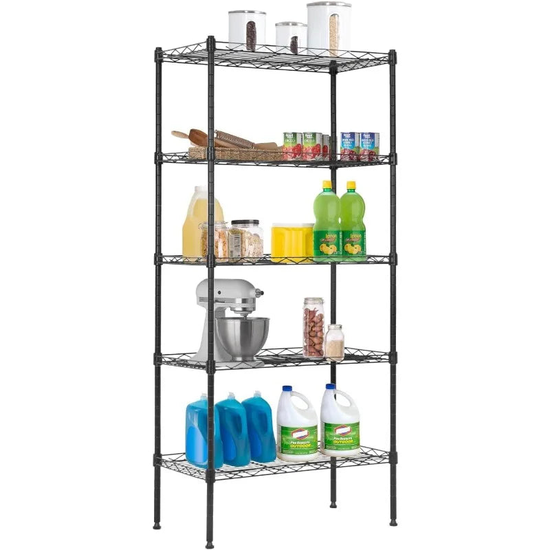 Storage Shelves 2100Lbs Capacity, 6-Shelf on Casters 48" L×18" W×72" H Commercial Wire Shelving Unit