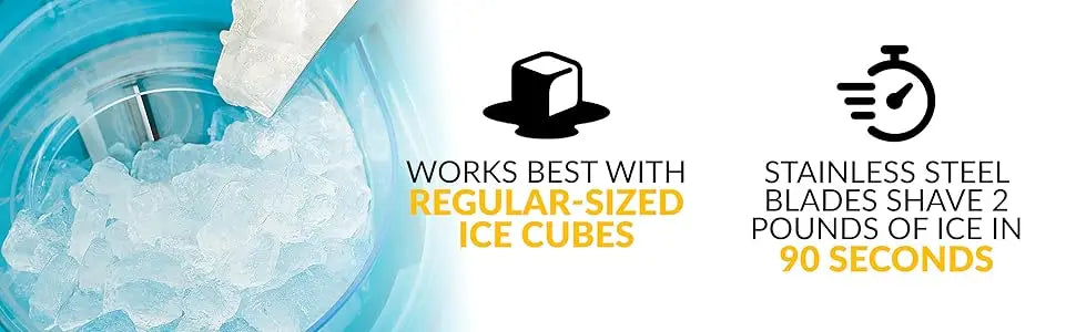 Nostalgia Snow Cone Shaved Ice Machine Retro Cart Slushie Machine Makes 48 Icy Treats W/Metal Scoop