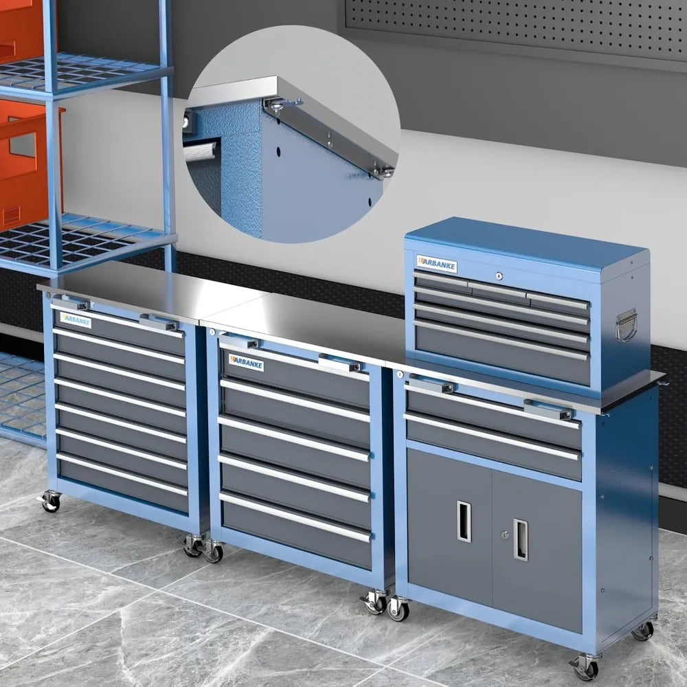 5 Drawer/7 Drawer/8 Drawer Rolling Tool Box (with Connecting Buckle), Combination Tool Box