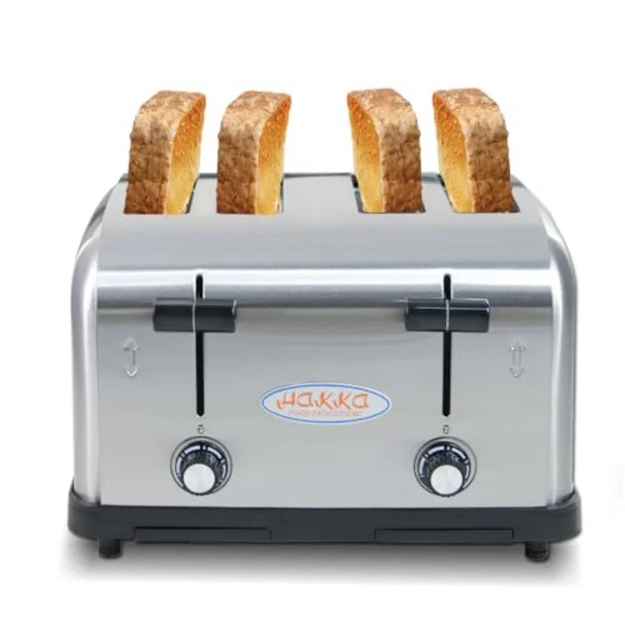 Commercial 4-Slice Toaster for Restaurant and Cafe Use Hamburger Buns Bagels and Bread/Automatic Pop