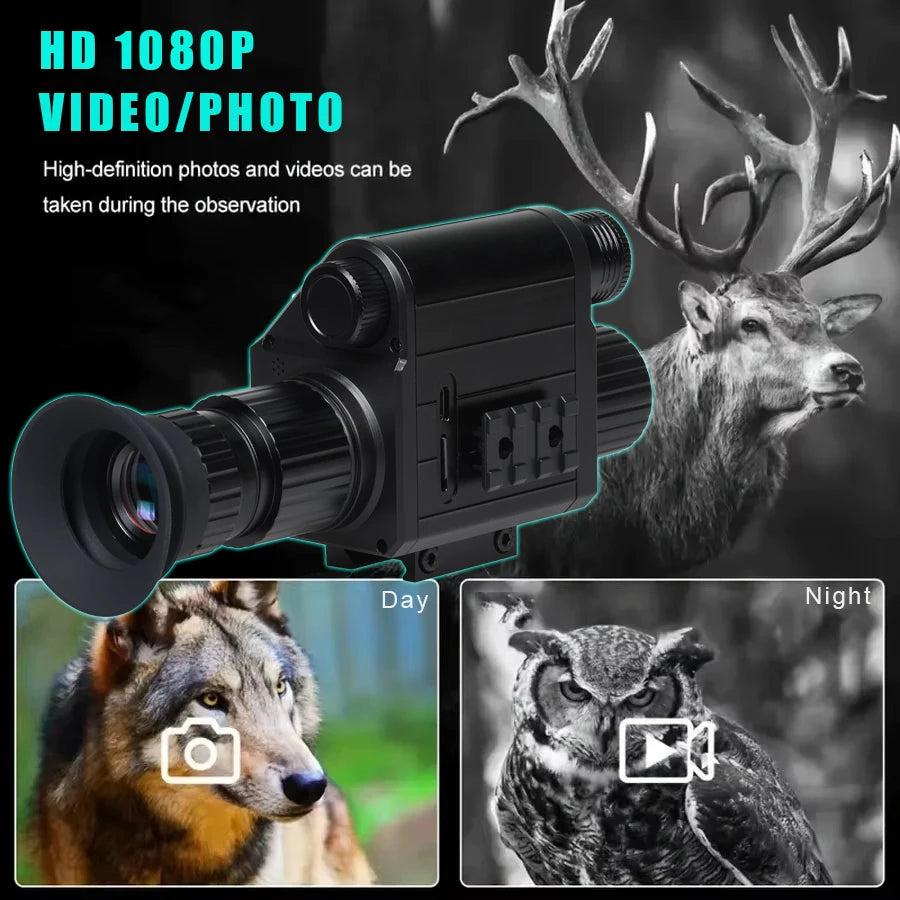 Digital Night Vision Riflescope 940nm IR Scope Sight Monocular 5X Zoom HD 1080P Video Photo 300m